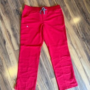 🩺🏥🔥FIGS Kade Cargo Scrub Pants - Pop Red (neon red) Size L / Regular